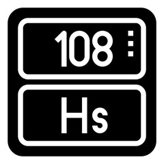 HASSIUM,periodic table,chemistry,science,element.svg