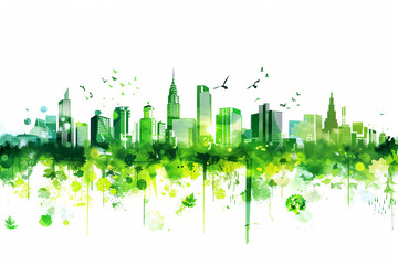 Fototapeta premium Renewable and Eco Friendly citty concept.