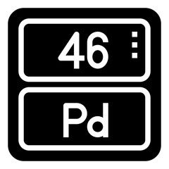 PALLADIUM,periodic table,chemistry,science,element.svg