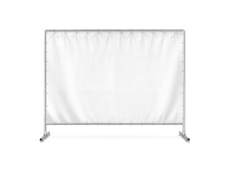An image of a White Press Wall Banner isolated on a white background