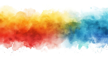 Fototapeta premium Colorful Watercolor Background for Art and Decor isolated on a transparent background