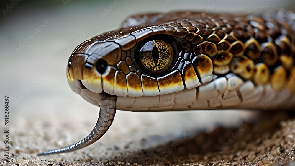 Wall mural close up of a snake