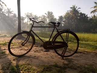 Fototapeta premium Bicycle, Kerala, India