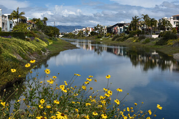 Ballona Lagoon houses, Los Angeles California