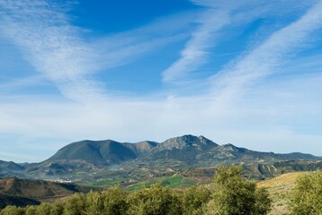 Seville Province, Andalucia, Spain; El Peñon Of Algamitas At 1100 Metres In The Tablon Mountain...