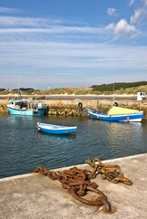 Boats In Harbour, Northumberland, England