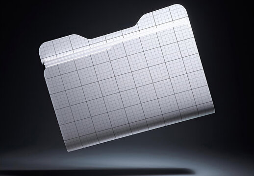 Folder with dark Background Floating Mockup 01 Generative Ai