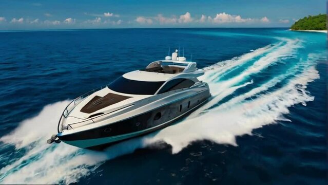 motor boat on the sea