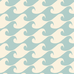 boho ocean, wave, marine, summer beach, coastal, tropical seamless pattern background, print, pattern, greeting card, banners, web, wrapping paper, fashion, fabric, textile, wallpaper, cover