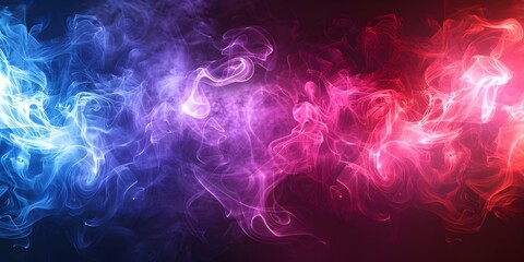 Neon Smoke Background with Abstract Colorful Patterns: Ideal for Design or Advertising. Concept Digital Art, Neon Colors, Smoke Effects, Abstract Patterns, Design Inspiration