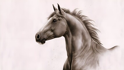 white horse portrait