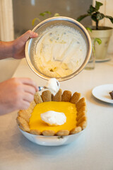 argentinian native dessert, making tiramisu dessert with cream, vanilla dessert recipe,