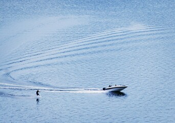 Boat Pulling A Water-Skier