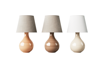  Lamps for Mockup, manipulation, Staging, and real estate isolated on a transparent background