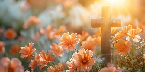 Celebrating Easter: The Resurrection of Jesus Christ as a Symbol of Hope and Renewal. Concept...