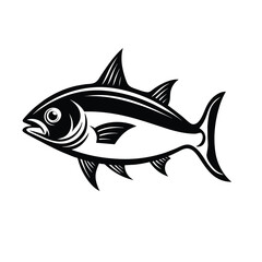 Fish illustration on white background.