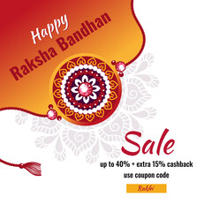 Raksha Bandhan. Discount coupon. Sale.