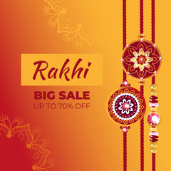 Rakhi. Indian holiday Raksha Bandhan. Sale.