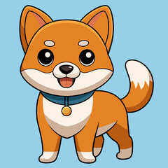 Nice dog icon vector illustration