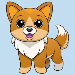 Nice dog icon vector illustration