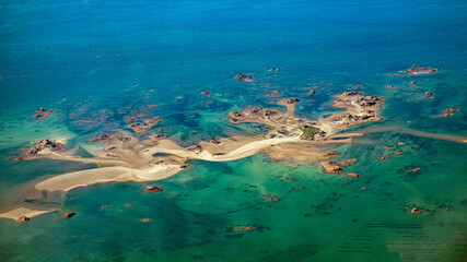 brehat island in french brittany in atlantic ocean and Talbert 
