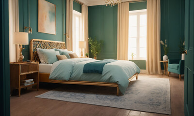 Modern Bedroom with a Touch of Elegance: A Stunning Image for Your Home Decor