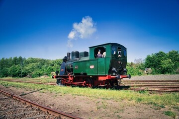 Alte Lokomotive -  Alte Dampflok - Old Steam Locomotive - Vintage - Train - Countryside - Railway - Railroad