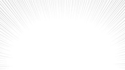 白い背景に薄いグレーの集中線のフレーム - 横長16:9 - 集中線･吹き出し･効果線のデザインパーツ素材
