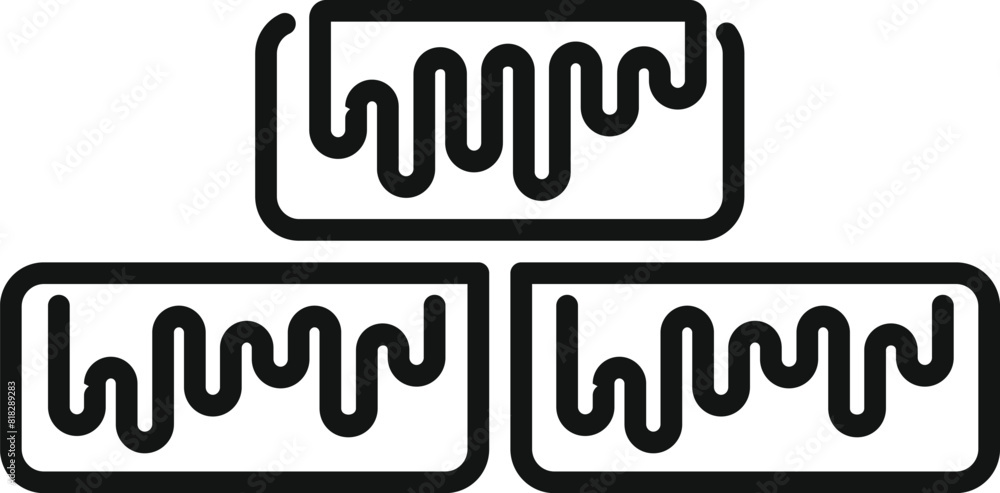 Poster a collection of simple line art icons depicting different rulers used for measurement