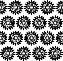 Original round black pattern on a white background