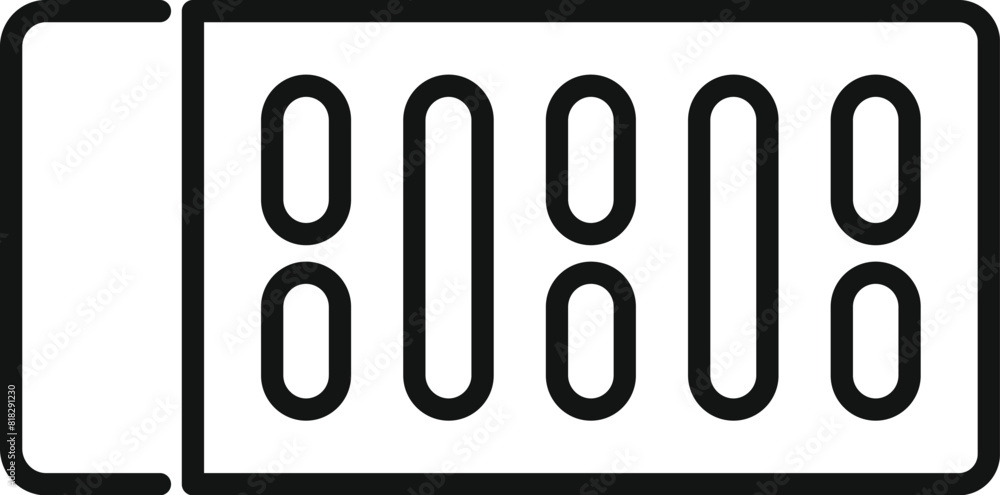 Aufkleber vector outline of a battery with charge level indicators suitable for tech themes