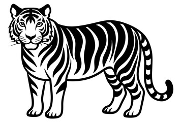 Tiger silhouette vector illustration 
