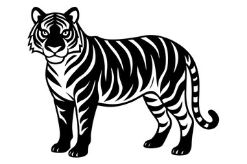 Tiger silhouette vector illustration 