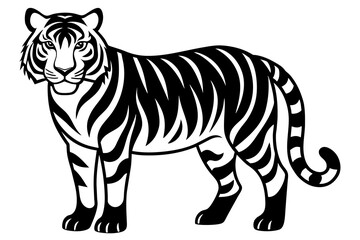 Tiger silhouette vector illustration 