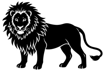lion vector silhouette illustration