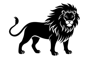 lion vector silhouette illustration