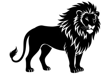 lion vector silhouette illustration