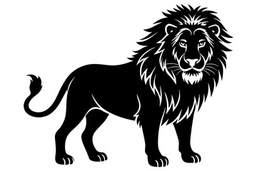 lion vector silhouette illustration