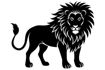 Fototapeta premium lion vector silhouette illustration