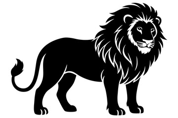 lion vector silhouette illustration