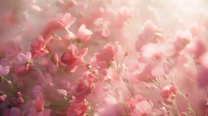 Whispers of floral fragrance dancing gracefully amidst soft pink hues
