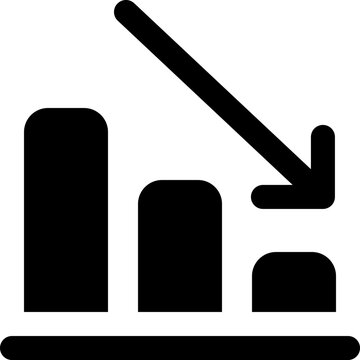 decrease icon. vector glyph icon for your website, mobile, presentation, and logo design.