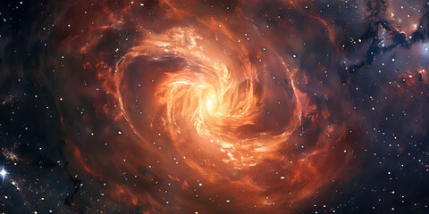 Obraz premium Rebel Star: A swirling nebula, its gassous arms and tentacles stretching into the void, obscuring all but the brightest stars.