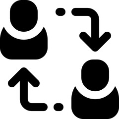 exchange icon. vector glyph icon for your website, mobile, presentation, and logo design.