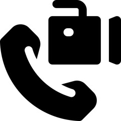 video call icon. vector glyph icon for your website, mobile, presentation, and logo design.