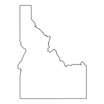 recommend clip art: White outline of the state of Idaho