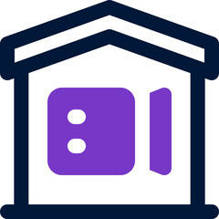 home video call icon. vector dual tone icon for your website, mobile, presentation, and logo design.