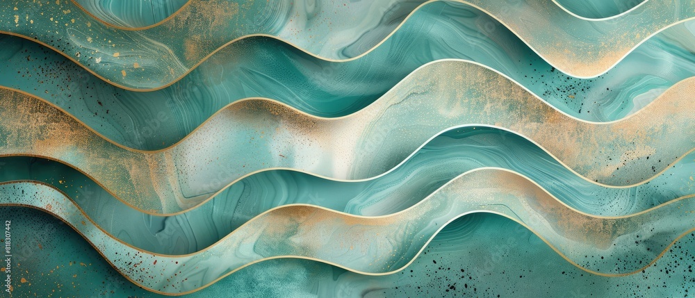 Poster summer poster design featuring green retro grainy gradient background noise texture effect abstract 