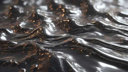 Abstract liquid silver