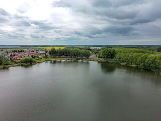 Obraz premium Lubień Kujawski is a town on a beautiful lake, Poland.